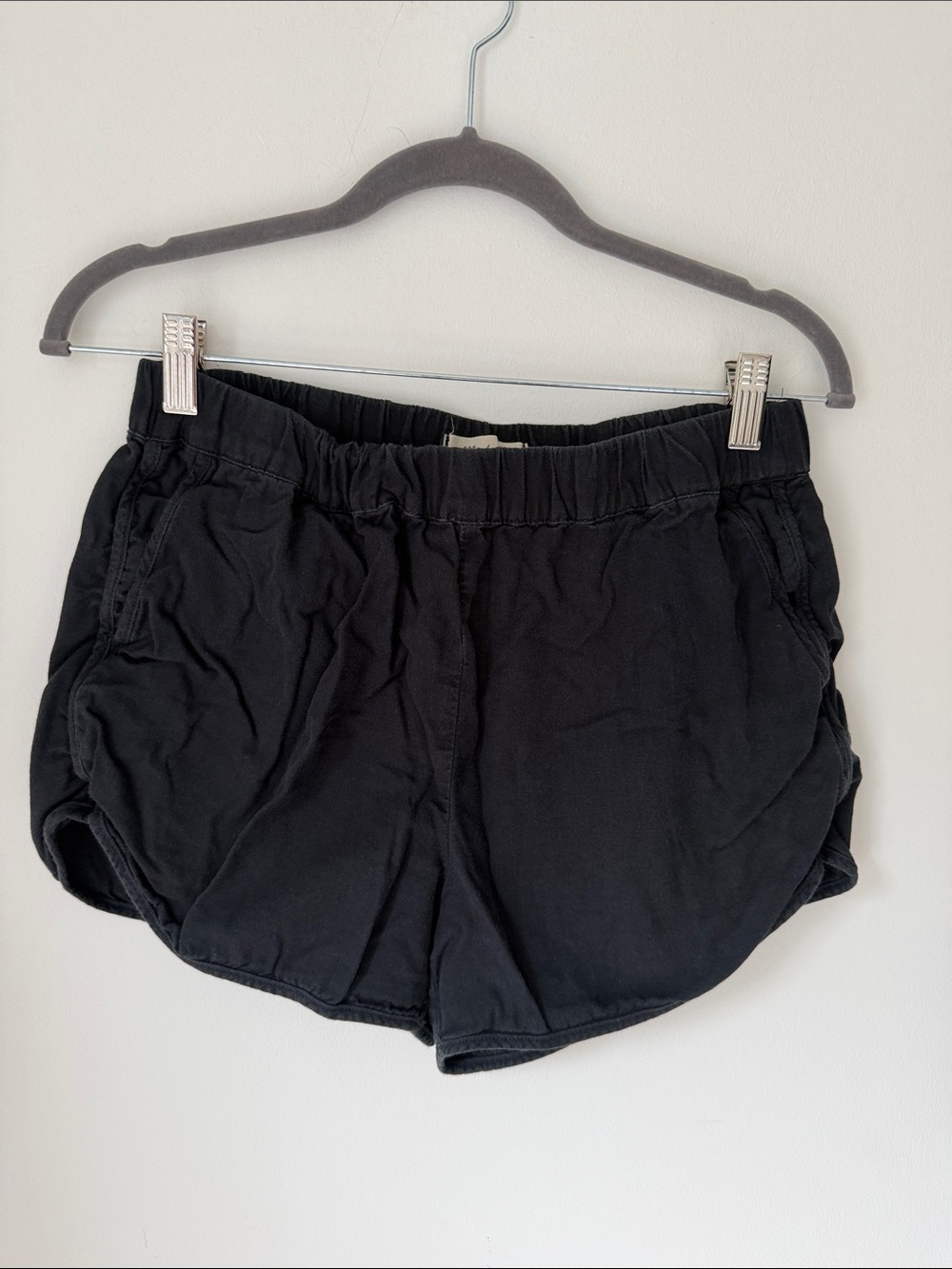 Madewell Women's Black Casual Elastic Waist Shorts